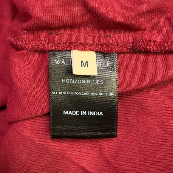 WALES BONNER Size S Burgundy Cotton Beaded Sleeveless Long Dress - Picture 7 of 8